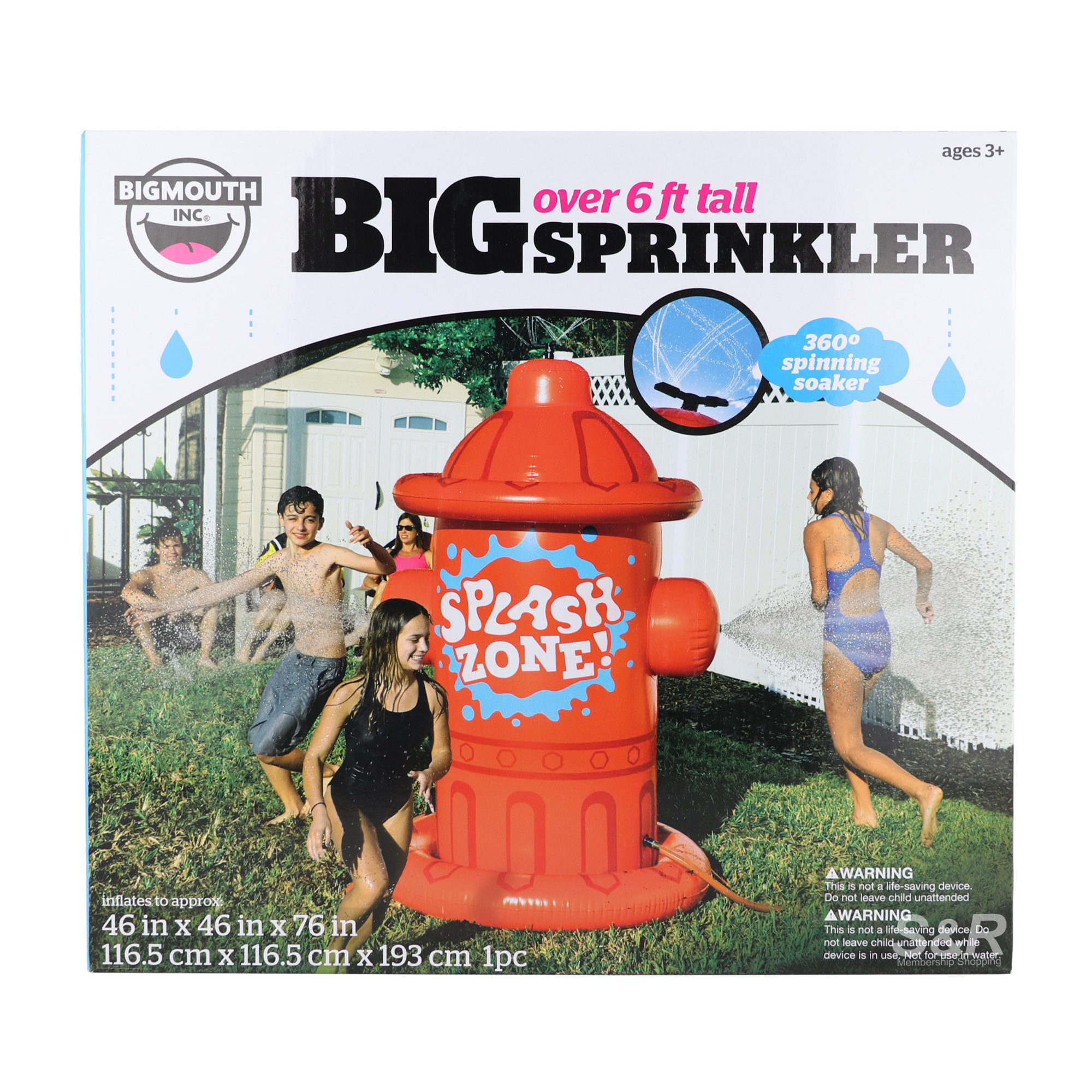 Big Mouth Inc. Inflatable Fire Hydrant Sprinkler 1pc Big Mouth Inc. Inflatable Fire Hydrant Sprinkler 1pc